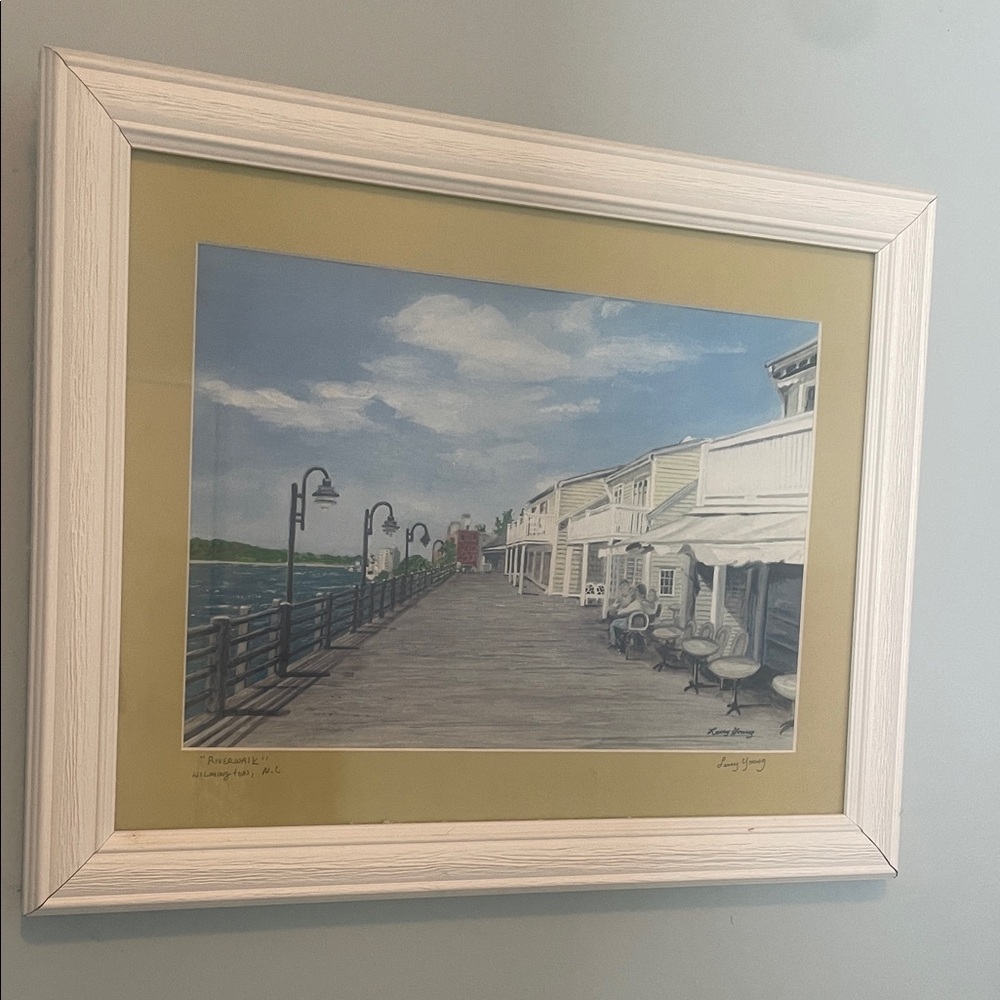 Framed Coastal Boardwalk Art Print